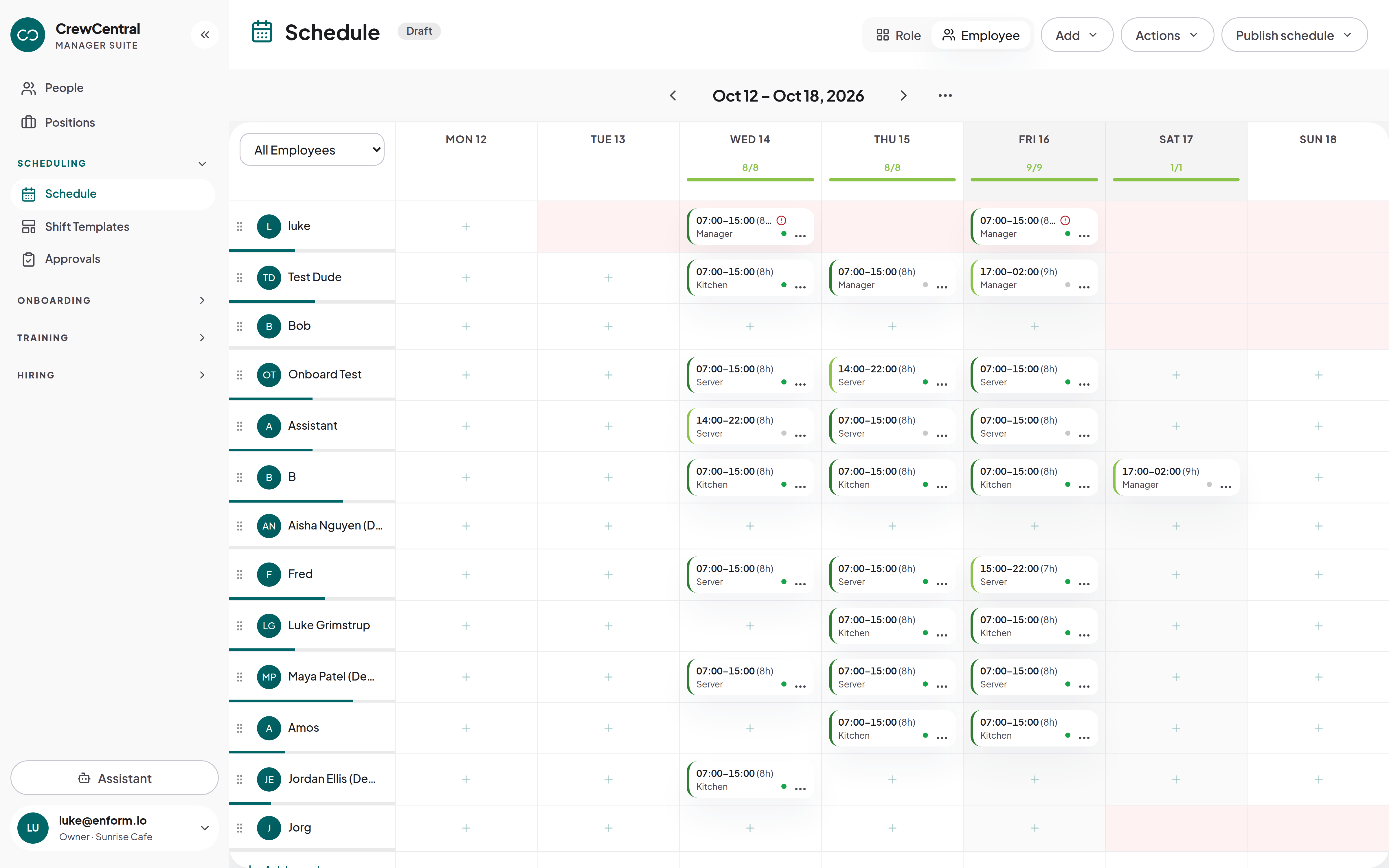 Authentic CrewCentral schedule-after capture